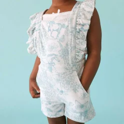 Posh Peanut French Terry Short Overalls Best