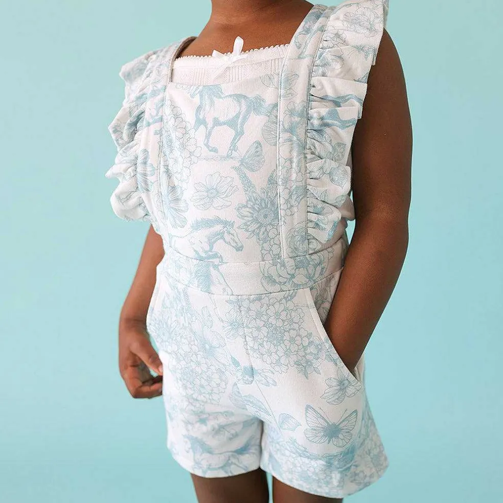 Posh Peanut French Terry Short Overalls Best