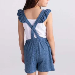 Posh Peanut French Terry Short Overalls Online