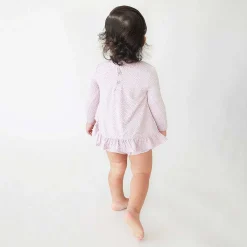 Posh Peanut Long Sleeve Bubble Romper Dress Fashion