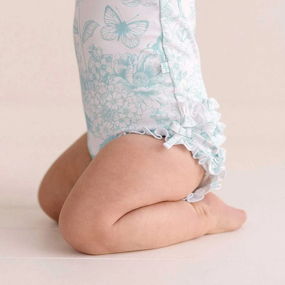 Posh Peanut Long Sleeve Ruffled Rash Guard Swimsuit Sale