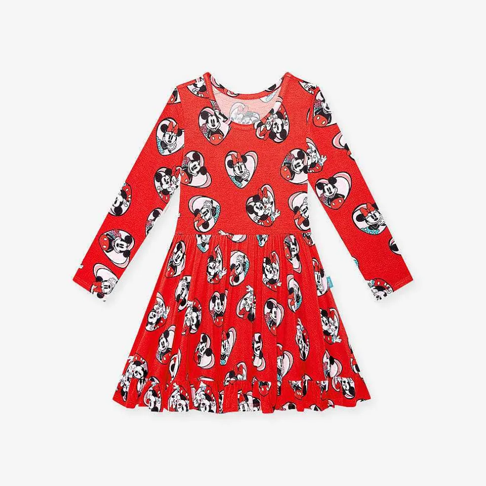Posh Peanut Long Sleeve Ruffled Twirl Dress Store