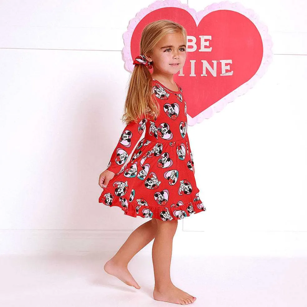 Posh Peanut Long Sleeve Ruffled Twirl Dress Store