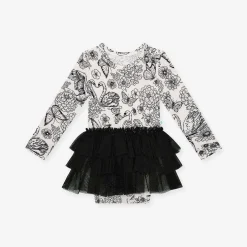 Posh Peanut Long Sleeve Tulle Skirt Bodysuit Online
