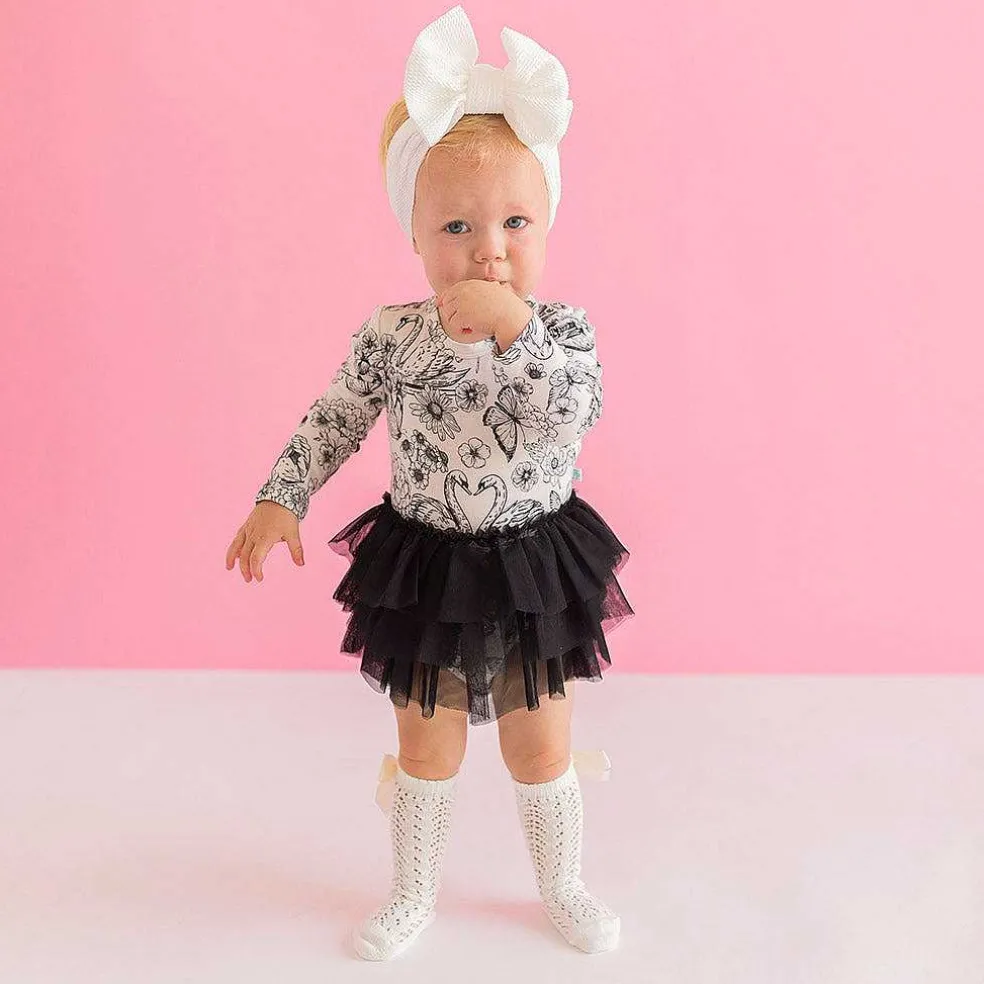 Posh Peanut Long Sleeve Tulle Skirt Bodysuit Online