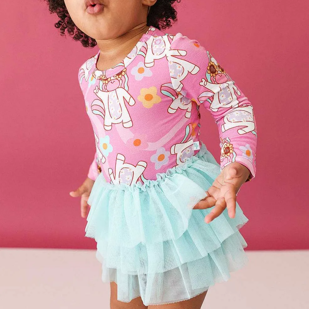 Posh Peanut Long Sleeve Tulle Skirt Bodysuit Best Sale