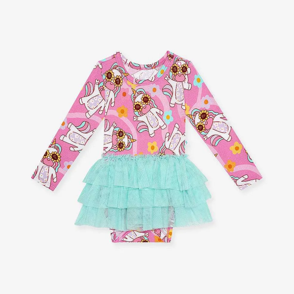 Posh Peanut Long Sleeve Tulle Skirt Bodysuit Best Sale