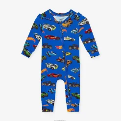 Posh Peanut Long Sleeve Zippered Hooded Romper Clearance