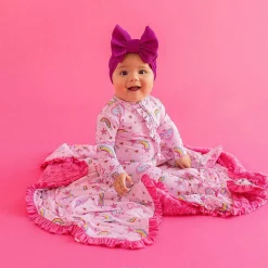 Posh Peanut Minky Ruffled Luxette Patoo® Blanket New