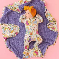 Posh Peanut Minky Ruffled Luxette Patoo® Blanket Online