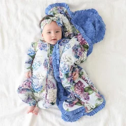 Posh Peanut Minky Ruffled Luxette Patoo® Blanket Clearance