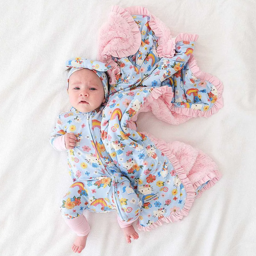 Posh Peanut Minky Ruffled Luxette Patoo® Blanket Shop