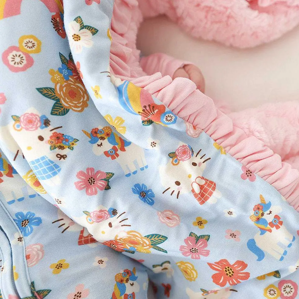 Posh Peanut Minky Ruffled Luxette Patoo® Blanket Shop