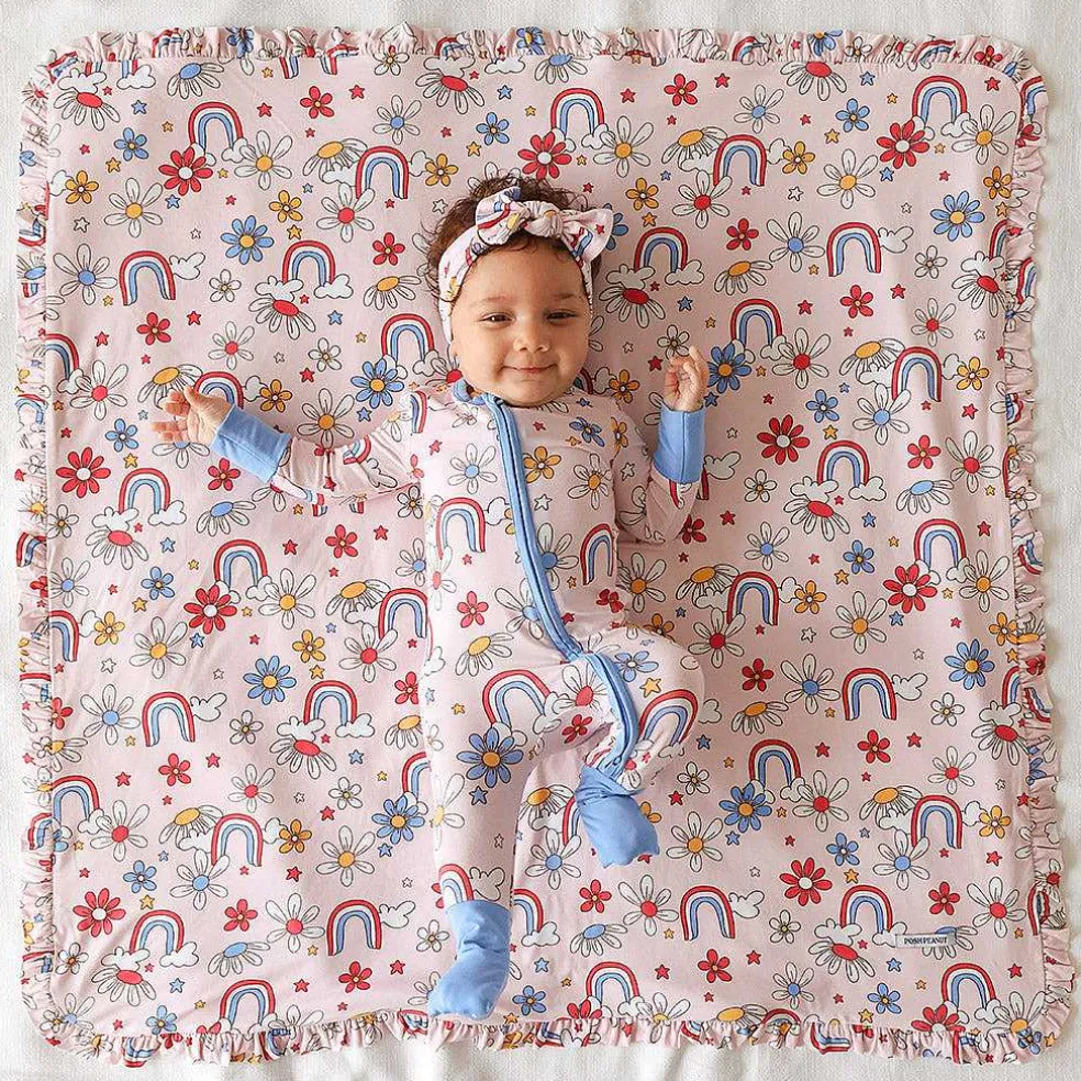 Posh Peanut Minky Ruffled Luxette Patoo® Blanket Online