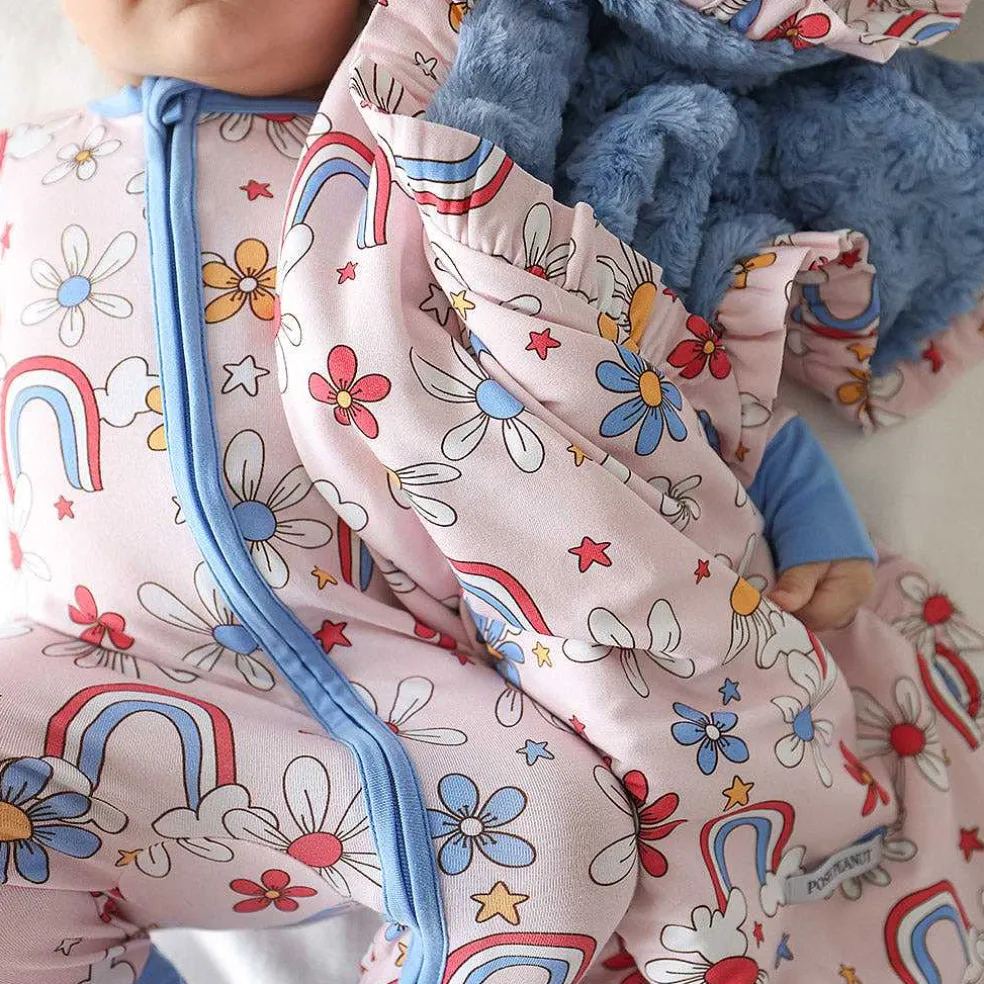 Posh Peanut Minky Ruffled Luxette Patoo® Blanket Online