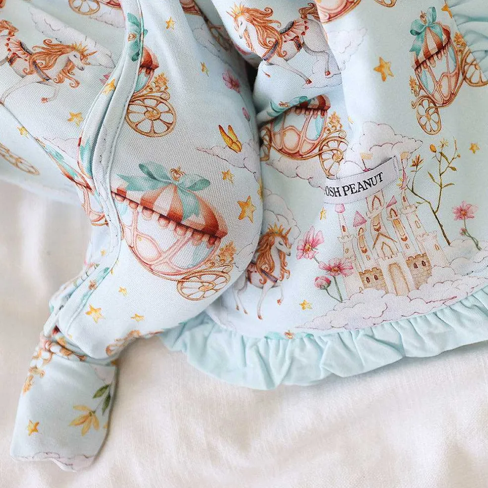 Posh Peanut Minky Ruffled Luxette Patoo® Blanket Sale
