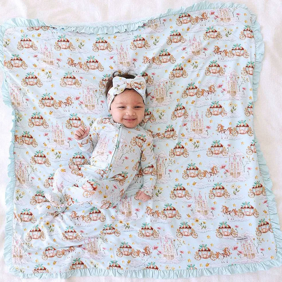 Posh Peanut Minky Ruffled Luxette Patoo® Blanket Sale