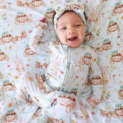 Posh Peanut Minky Ruffled Luxette Patoo® Blanket Sale