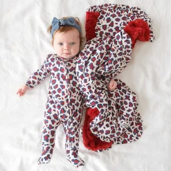 Posh Peanut Minky Ruffled Luxette Patoo® Blanket Outlet