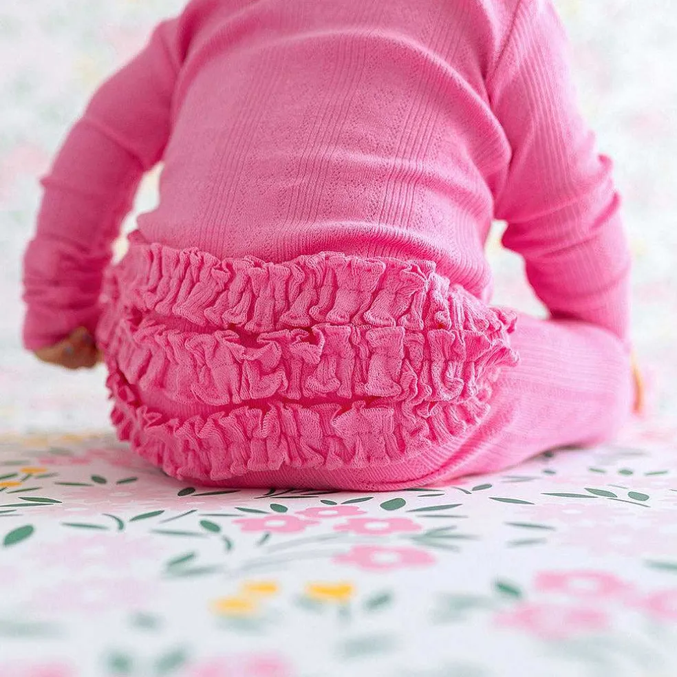 Posh Peanut Pointelle Footie Ruffled Zippered One Piece Outlet