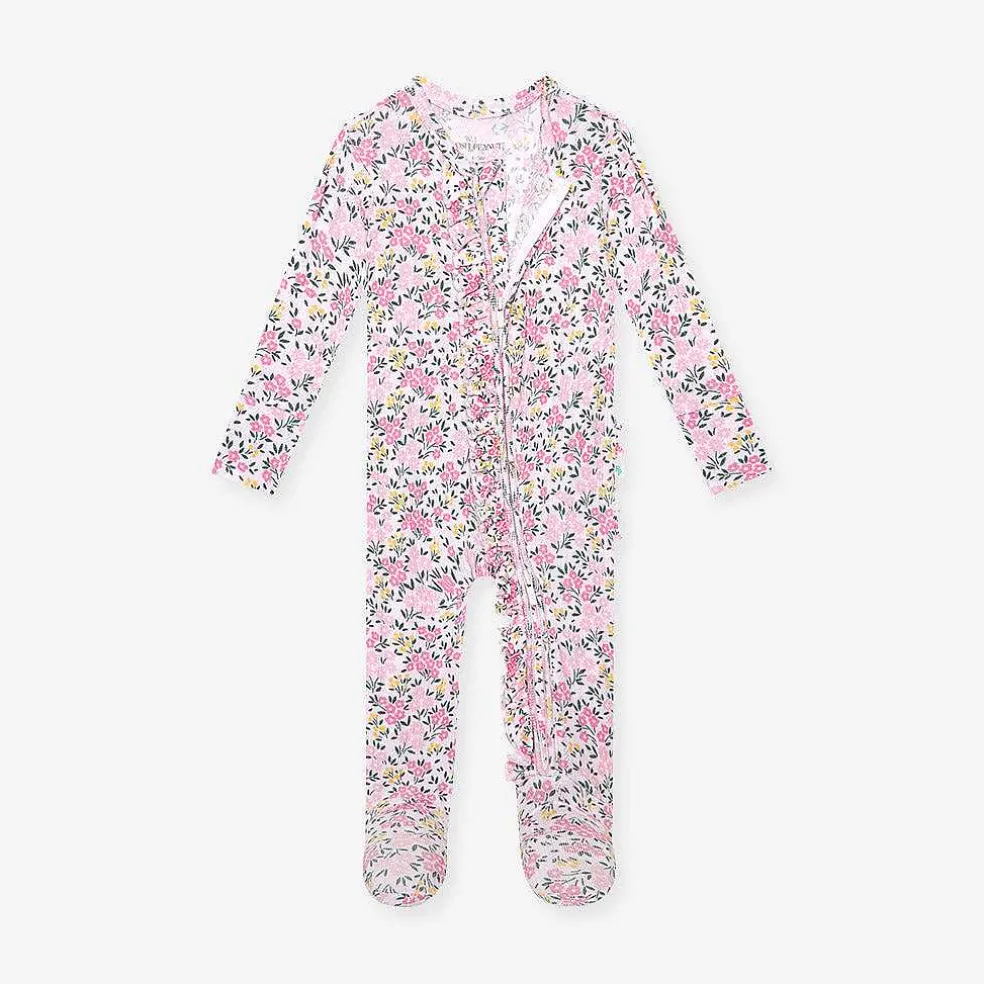 Posh Peanut Pointelle Footie Ruffled Zippered One Piece Best