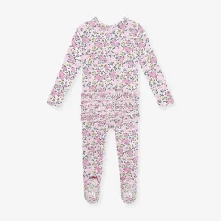 Posh Peanut Pointelle Footie Ruffled Zippered One Piece Best