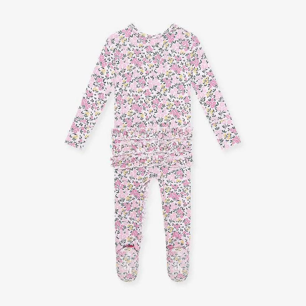 Posh Peanut Pointelle Footie Ruffled Zippered One Piece Best