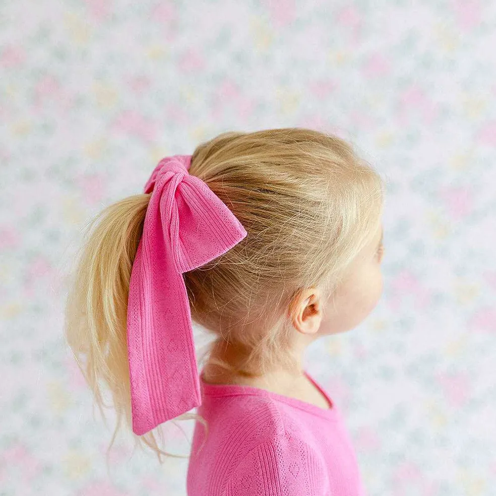 Posh Peanut Pointelle Luxe Bow Hair Clip Cheap