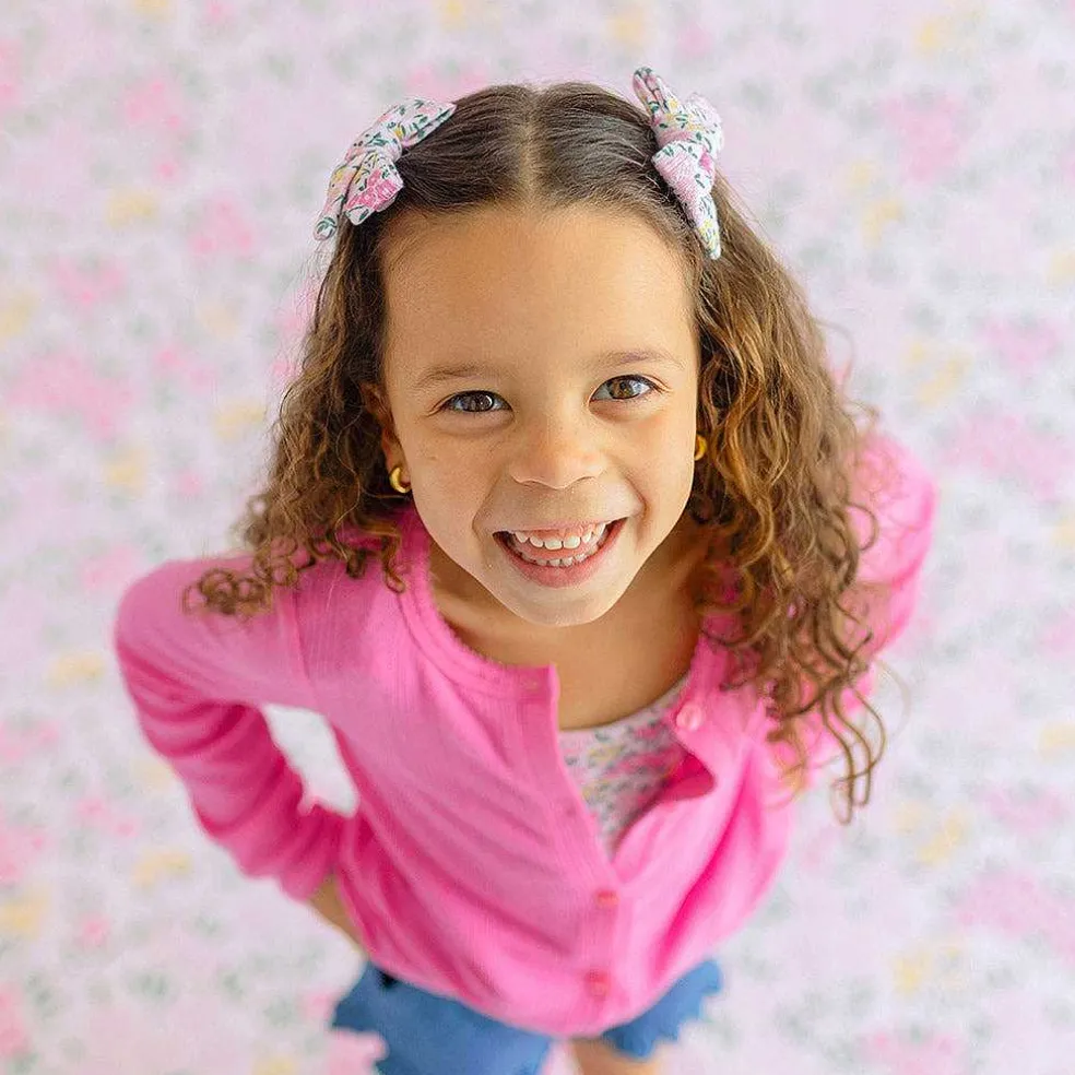 Posh Peanut Pointelle Mini Bow Hair Clips Discount