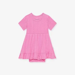 Posh Peanut Pointelle Ruffled Bodysuit Dress Sale