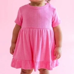 Posh Peanut Pointelle Ruffled Bodysuit Dress Sale