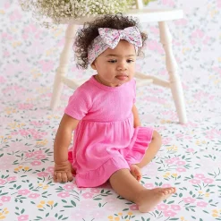 Posh Peanut Pointelle Ruffled Bodysuit Dress Sale