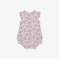 Posh Peanut Pointelle Ruffled Bubble Romper New
