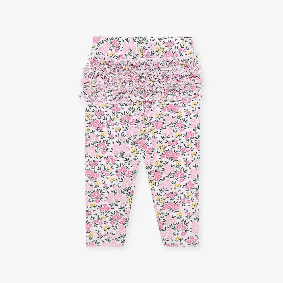 Posh Peanut Pointelle Ruffled Bum Leggings Best Sale