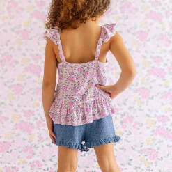 Posh Peanut Pointelle Ruffled Tank Store