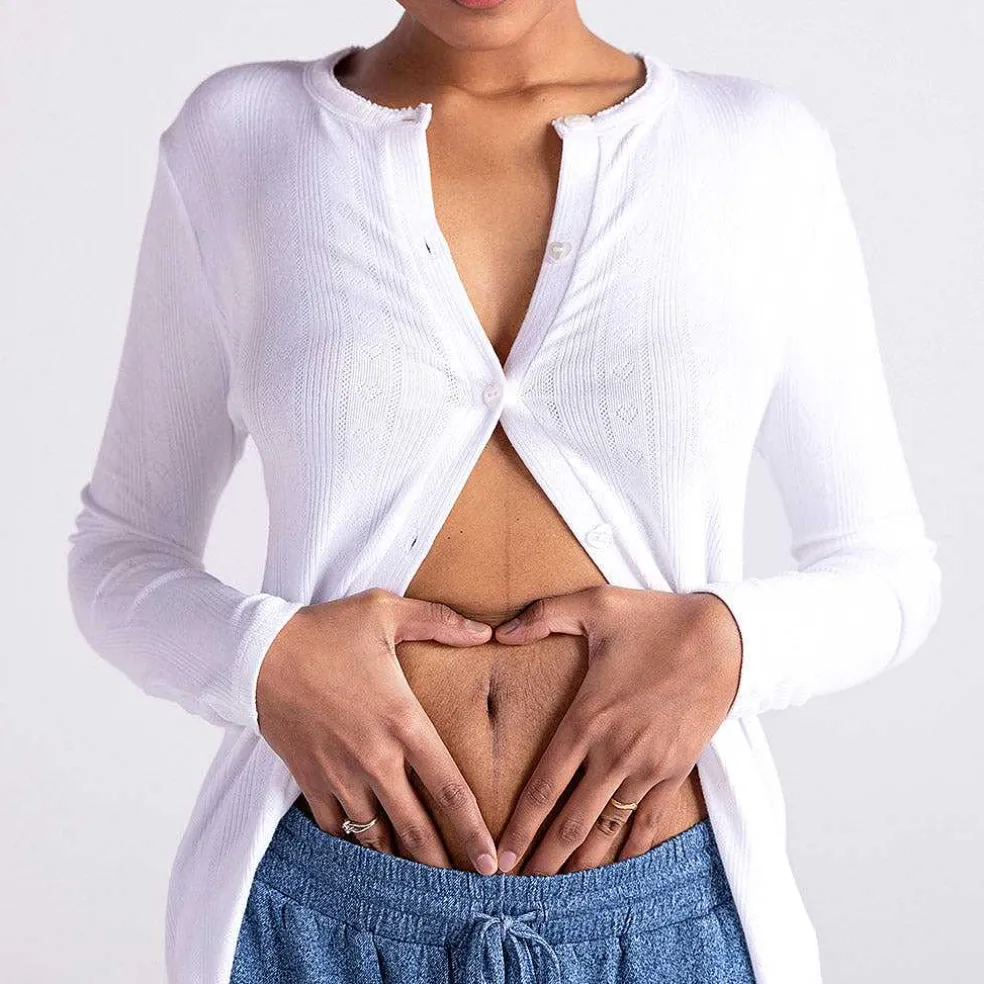 Posh Peanut Pointelle Women'S Cardigan Online