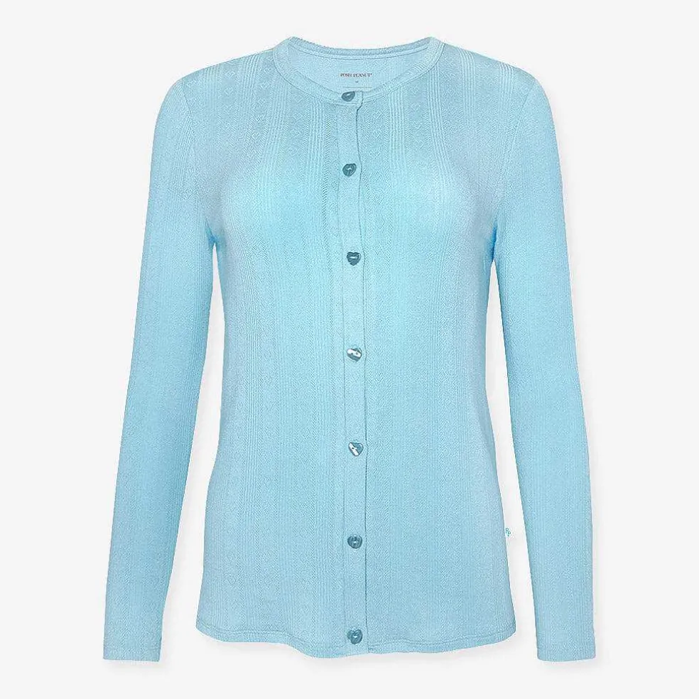 Posh Peanut Pointelle Women'S Cardigan Cheap