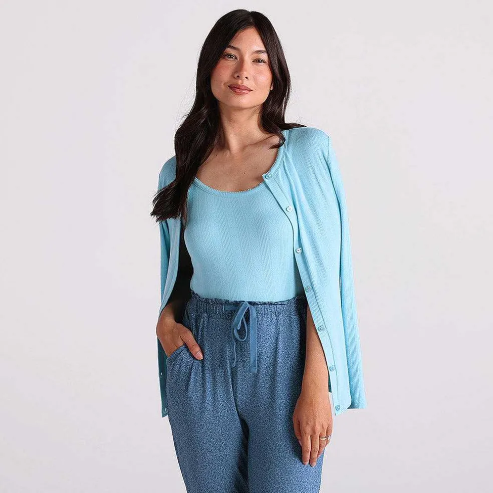 Posh Peanut Pointelle Women'S Cardigan Cheap