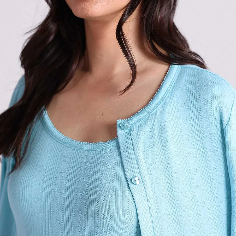 Posh Peanut Pointelle Women'S Cardigan Cheap