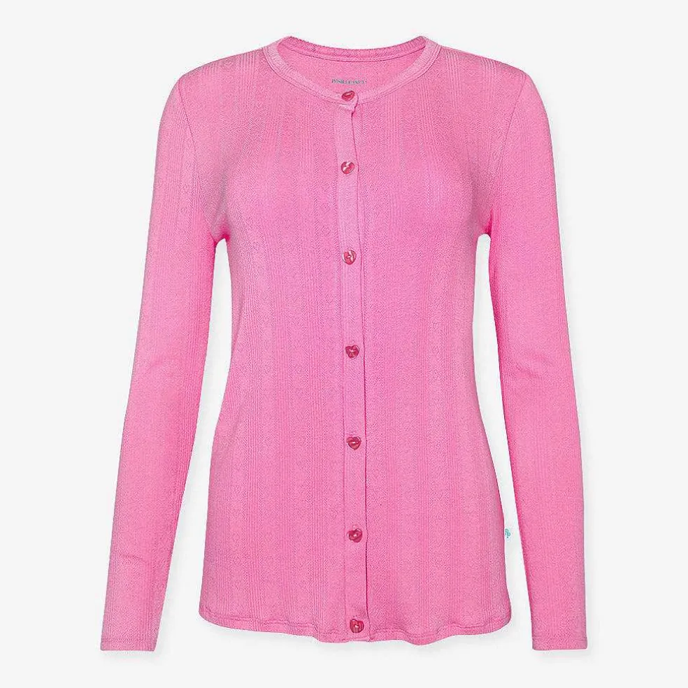 Posh Peanut Pointelle Women'S Cardigan New