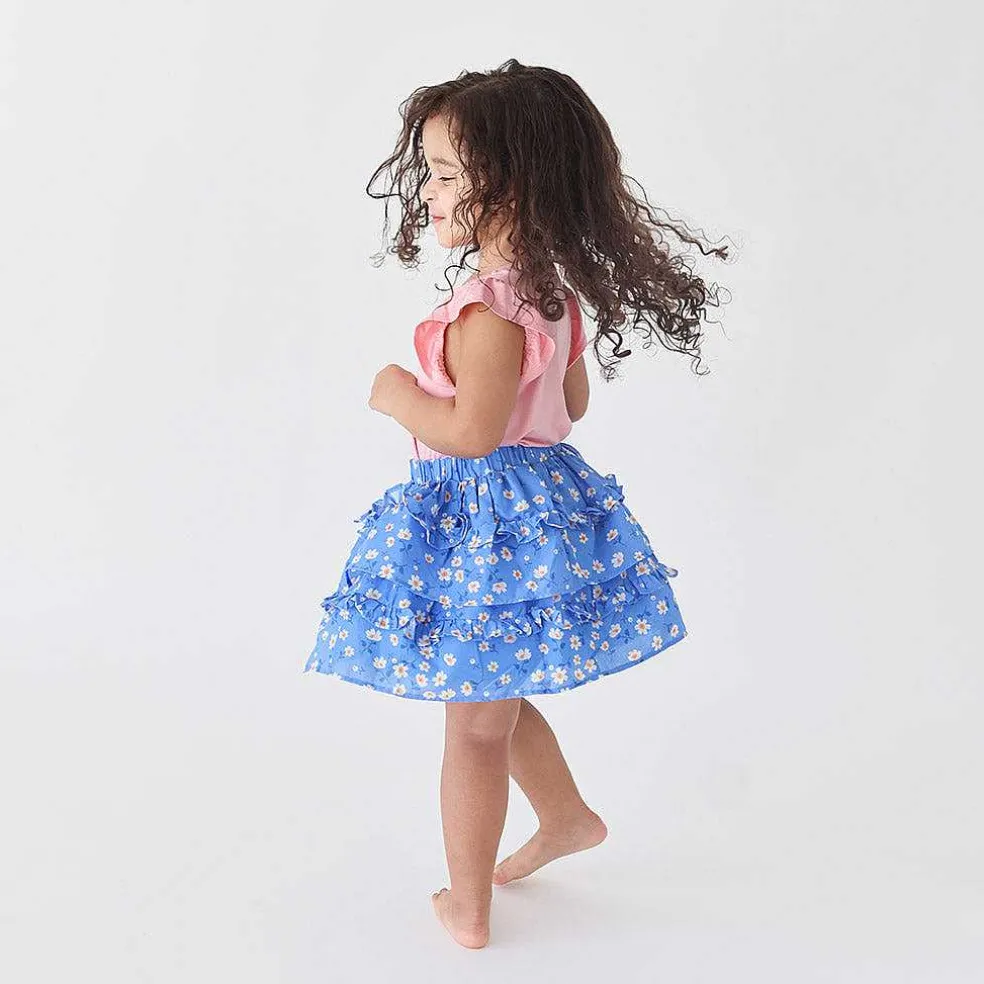 Posh Peanut Poplin Ruffled Mini Skirt Outlet