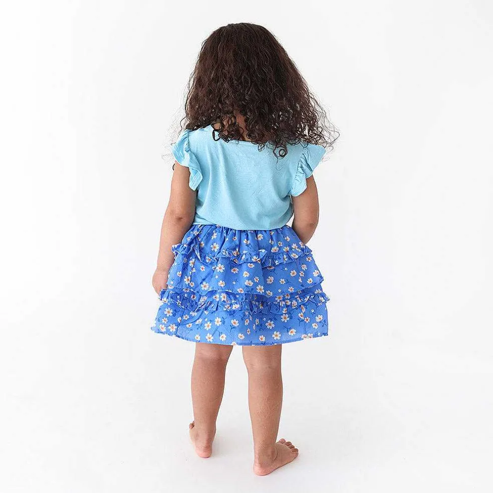 Posh Peanut Poplin Ruffled Mini Skirt Outlet