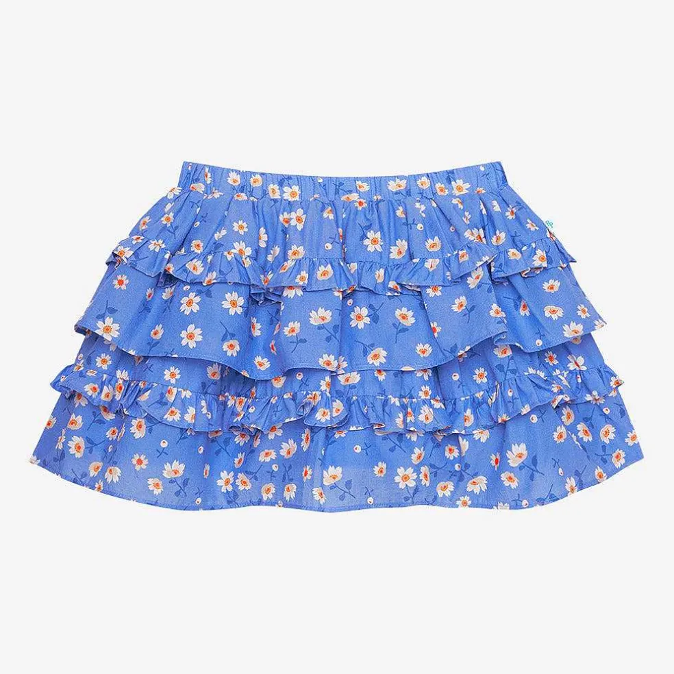 Posh Peanut Poplin Ruffled Mini Skirt Outlet