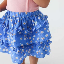 Posh Peanut Poplin Ruffled Mini Skirt Outlet