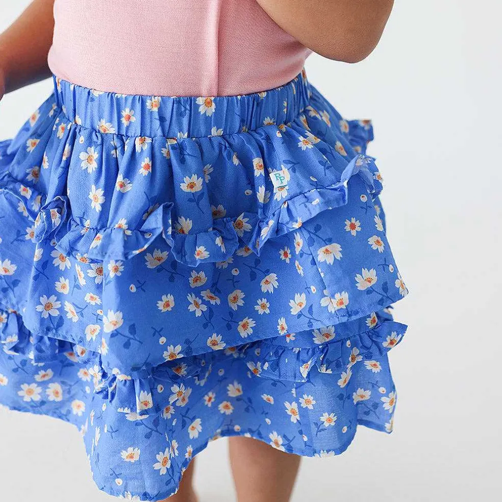 Posh Peanut Poplin Ruffled Mini Skirt Outlet