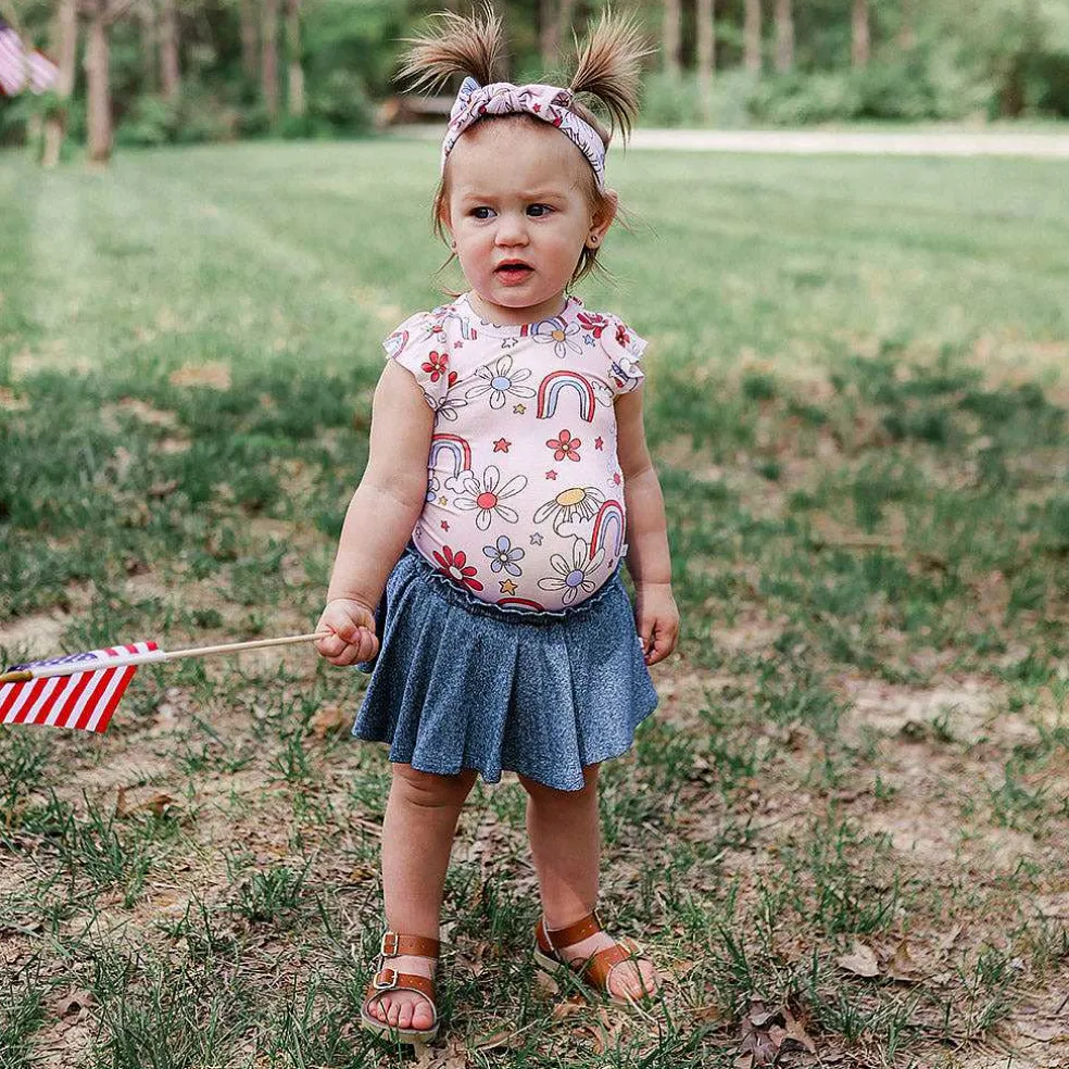 Posh Peanut Ruffled Bodysuit Flash Sale