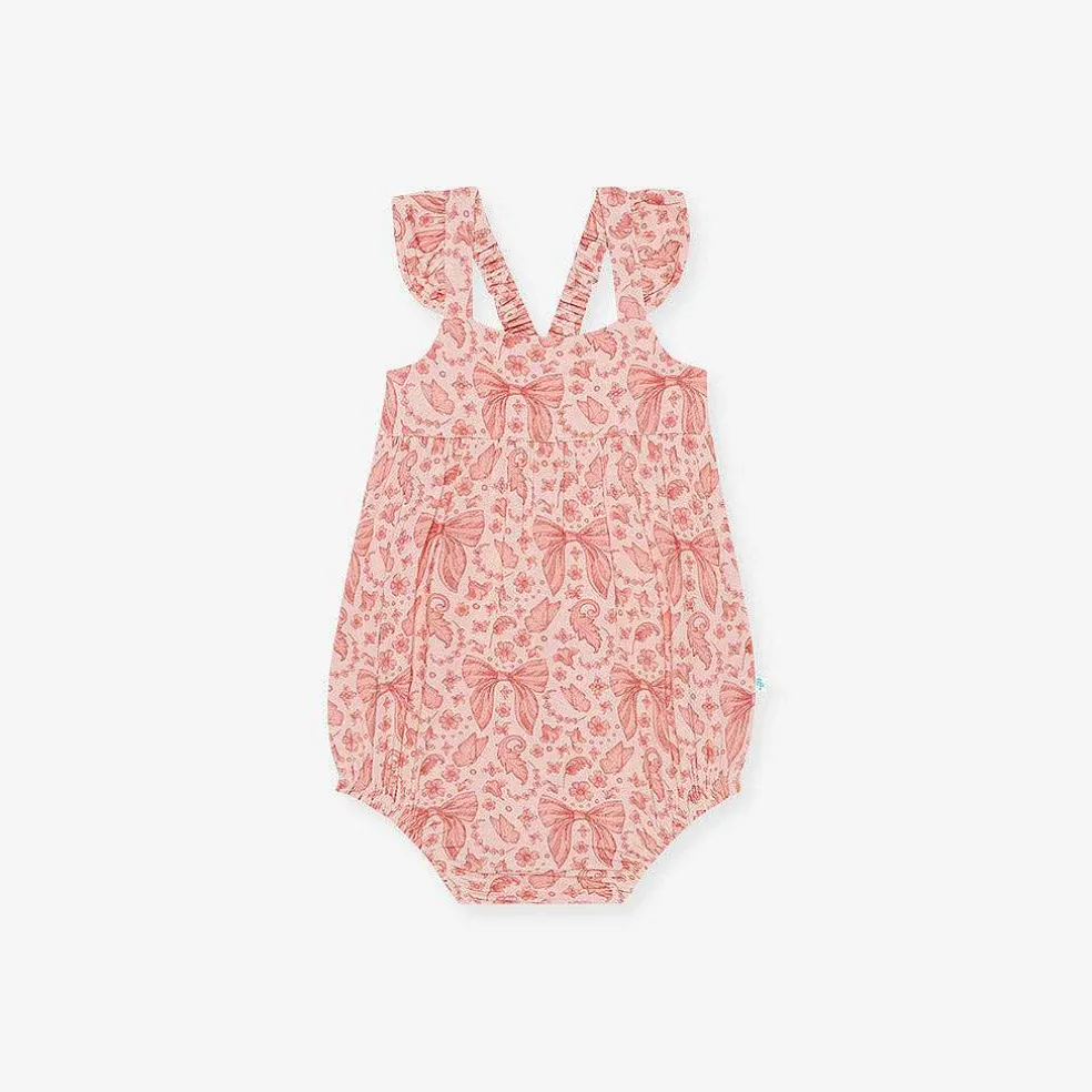 Posh Peanut Ruffled Bubble Romper New