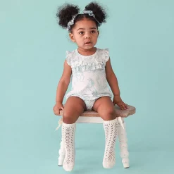 Posh Peanut Ruffled Bubble Romper Clearance