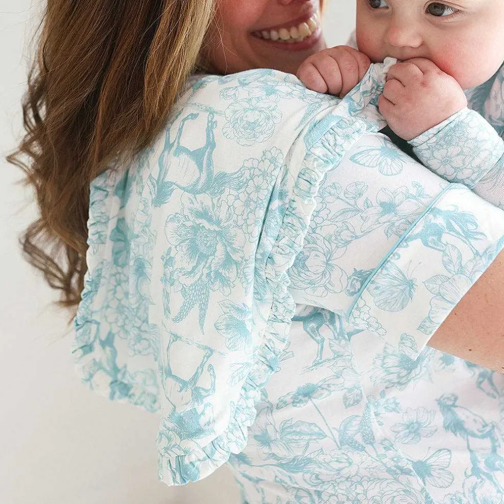 Posh Peanut Ruffled Burp Cloth Set Cheap
