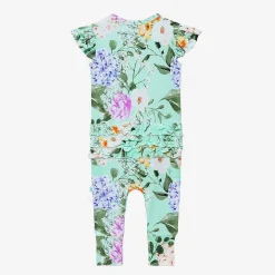 Posh Peanut Ruffled Cap Sleeve Henley Romper Outlet